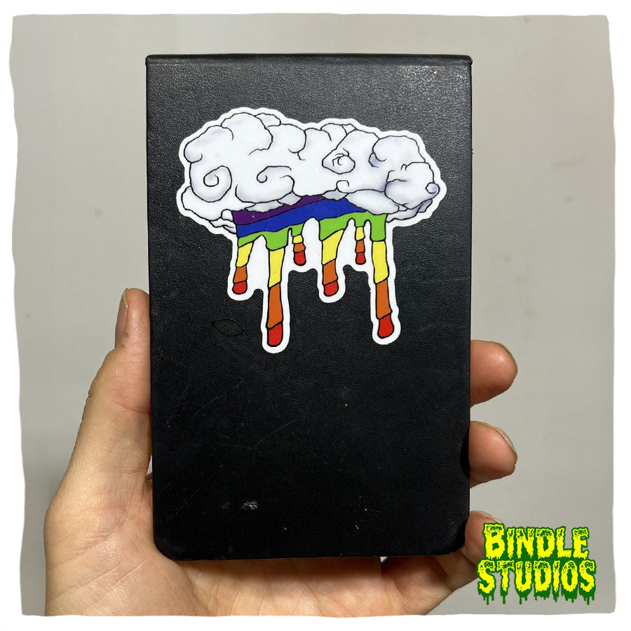 Rainbow Rain 2.75"x3" Vinyl Sticker