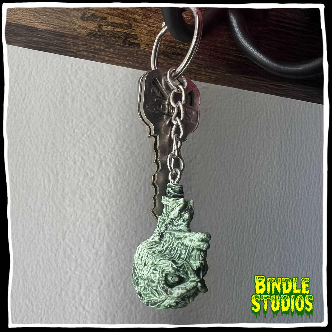 Handmade Resin Zombie Head Keychain – Sculpted, Cast & Painted